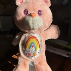 Vintage 1991 Care Bears Environmental 13” Cheer Bear Pink Rainbow 13\" Plush
